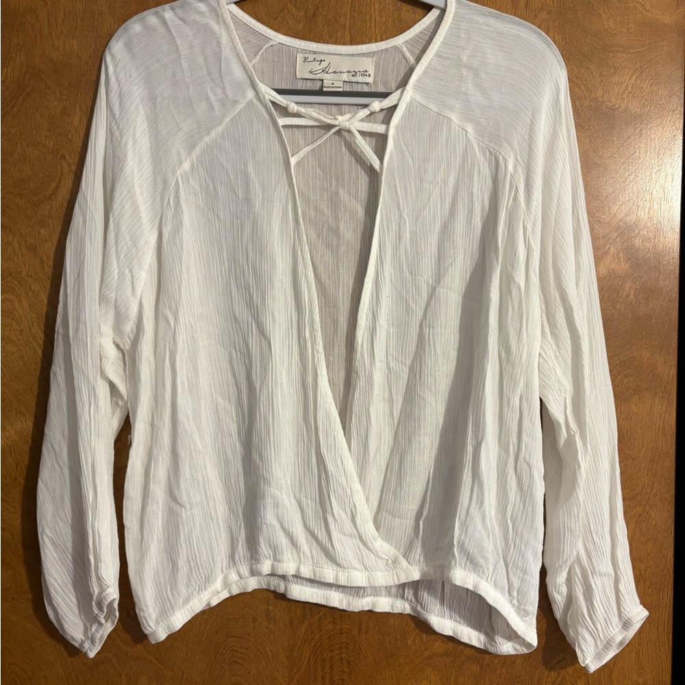 Vintage White Women's Blouse